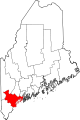 Karte, das Cumberland County markiert