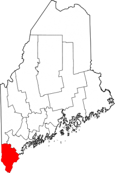 Lage des Counties in Maine
