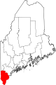 Karte, das York County markiert