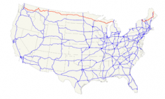 Die Route 2 in den USA.