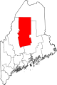 Karte, das Piscataquis County markiert