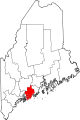 Karte, das Lincoln County markiert