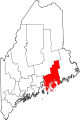 Karte, das Hancock County markiert