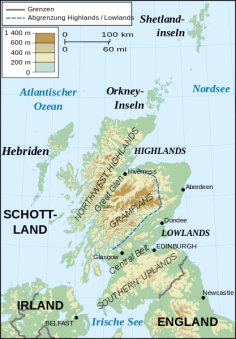 Karte Schottlands