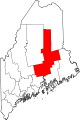 Karte, das Penobscot County markiert